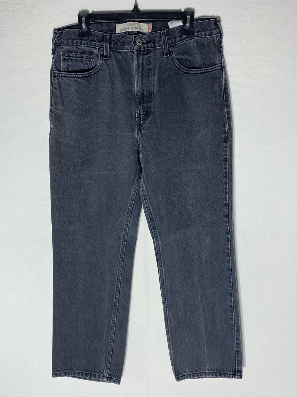Vintage 90s Levis Faded Black Slim Fit Jeans 100% Cotton 36 Dadcore Normcore